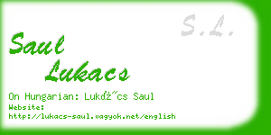saul lukacs business card